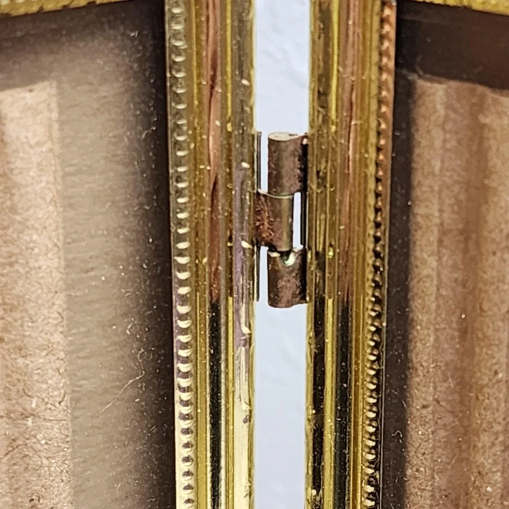 Vintage Dual Hinged‎ Metal Gold Frames, 8x10 inch photo slots